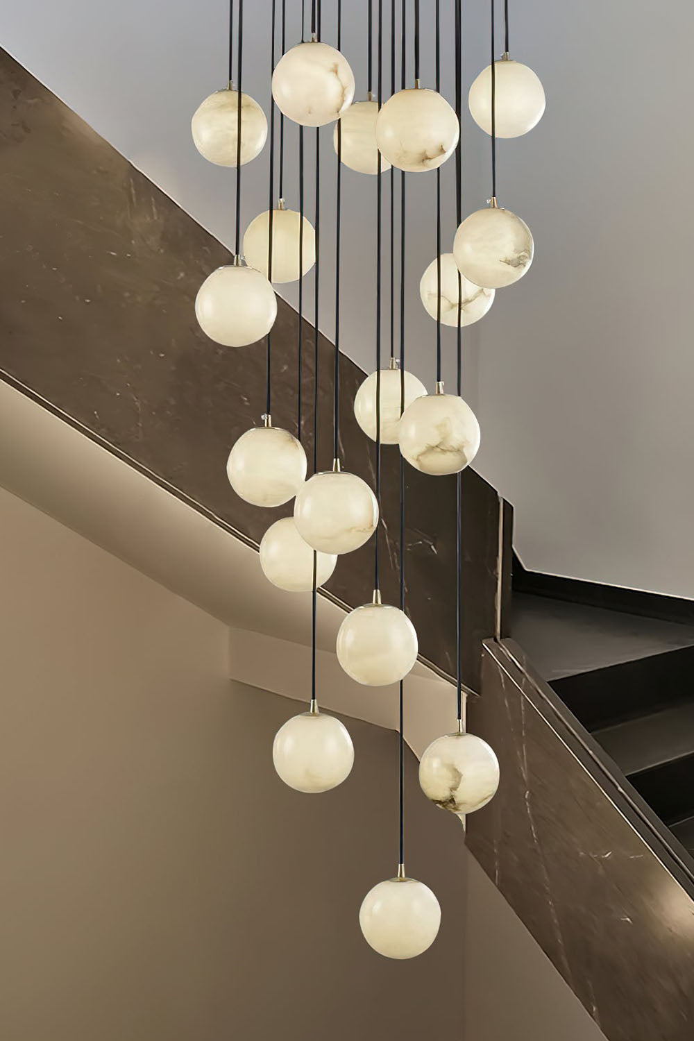 Alabaster Balls Cluster Chandelier - view 11 | everlamps