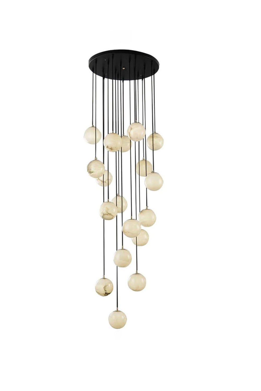 Alabaster Balls Cluster Chandelier - view 30 | everlamps