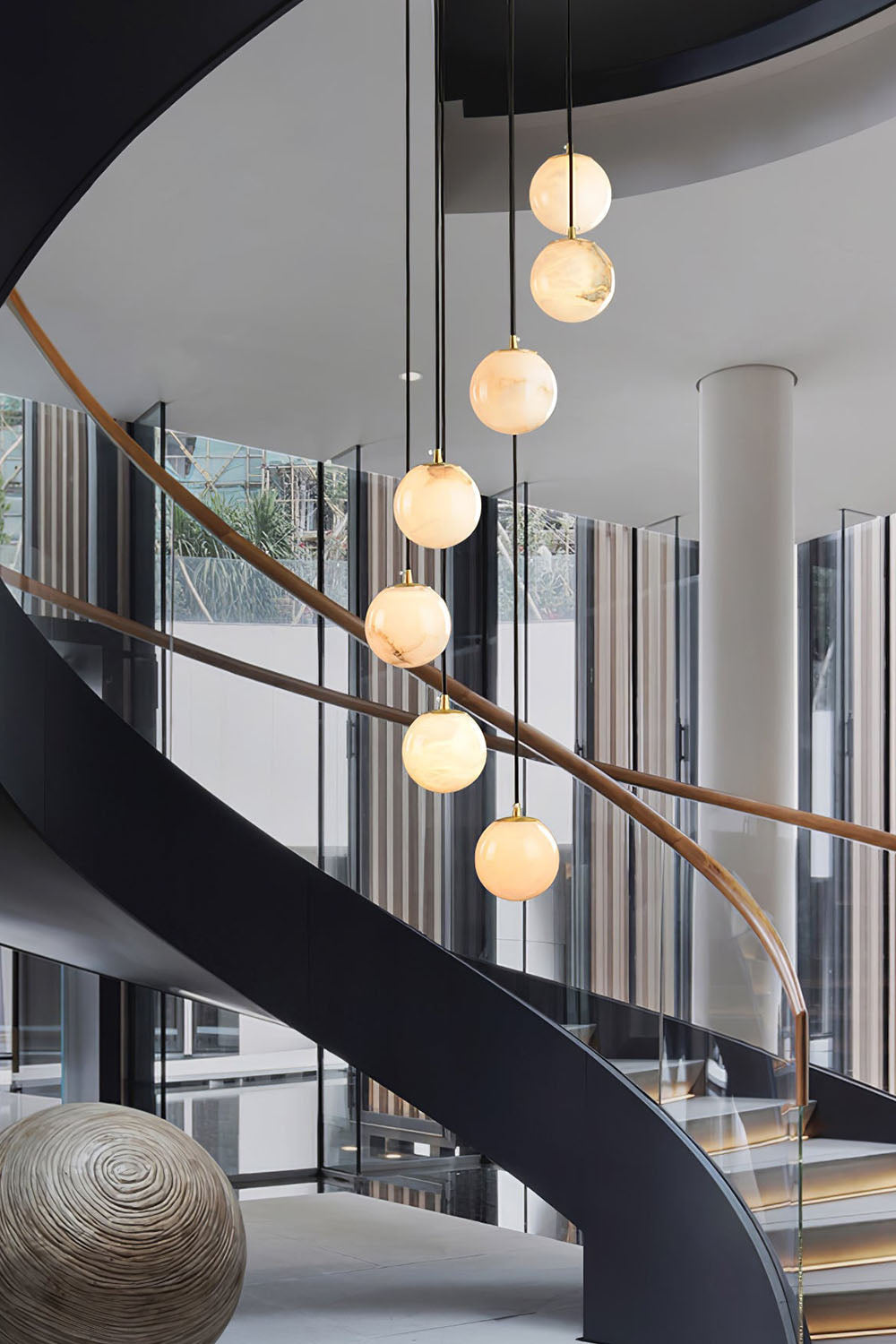 Alabaster Balls Cluster Chandelier - view 12 | everlamps