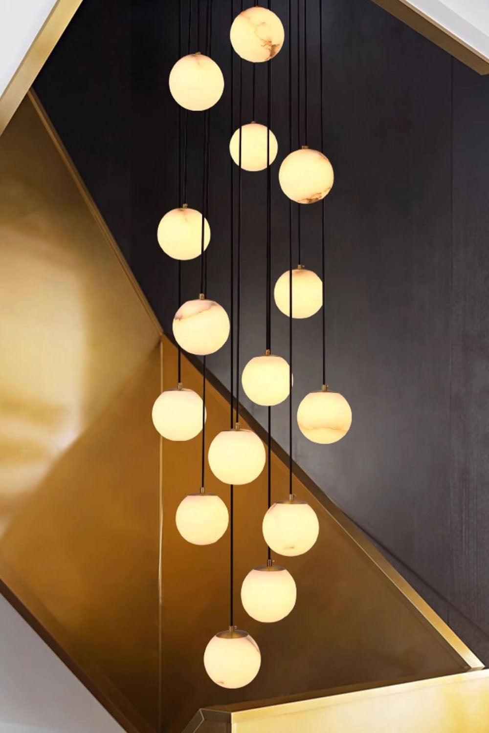 Alabaster Balls Cluster Chandelier - view 13 | everlamps