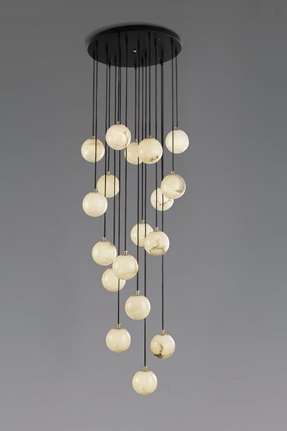 Alabaster Balls Cluster Chandelier - view 22 | everlamps