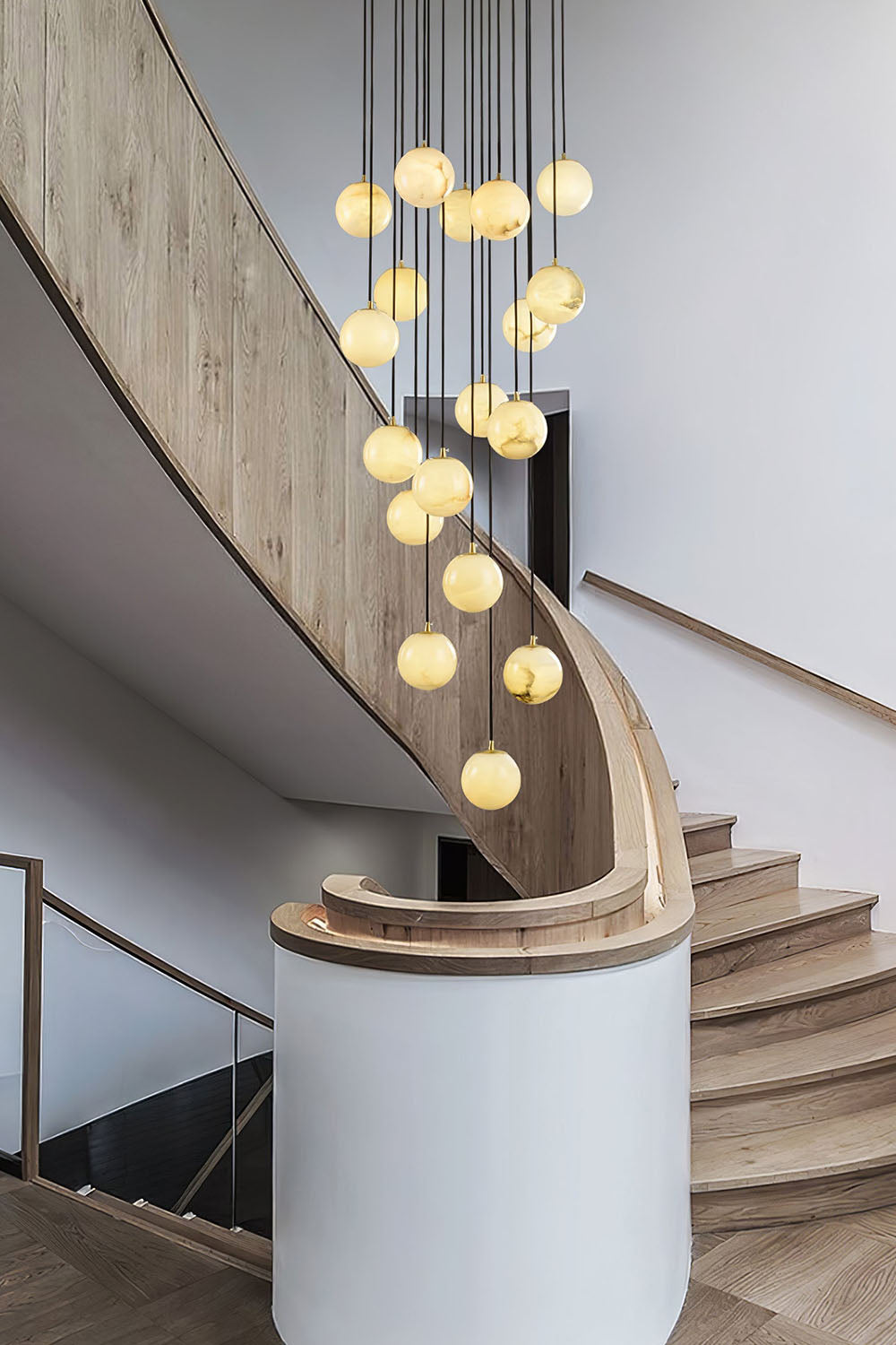 Alabaster Balls Cluster Chandelier - view 15 | everlamps