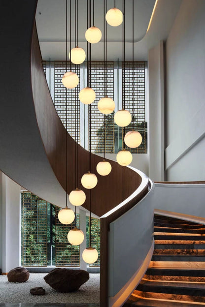 Alabaster Balls Cluster Chandelier - view 16 | everlamps