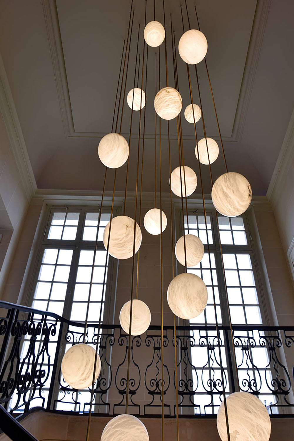 Alabaster Balls Cluster Chandelier - view 17 | everlamps