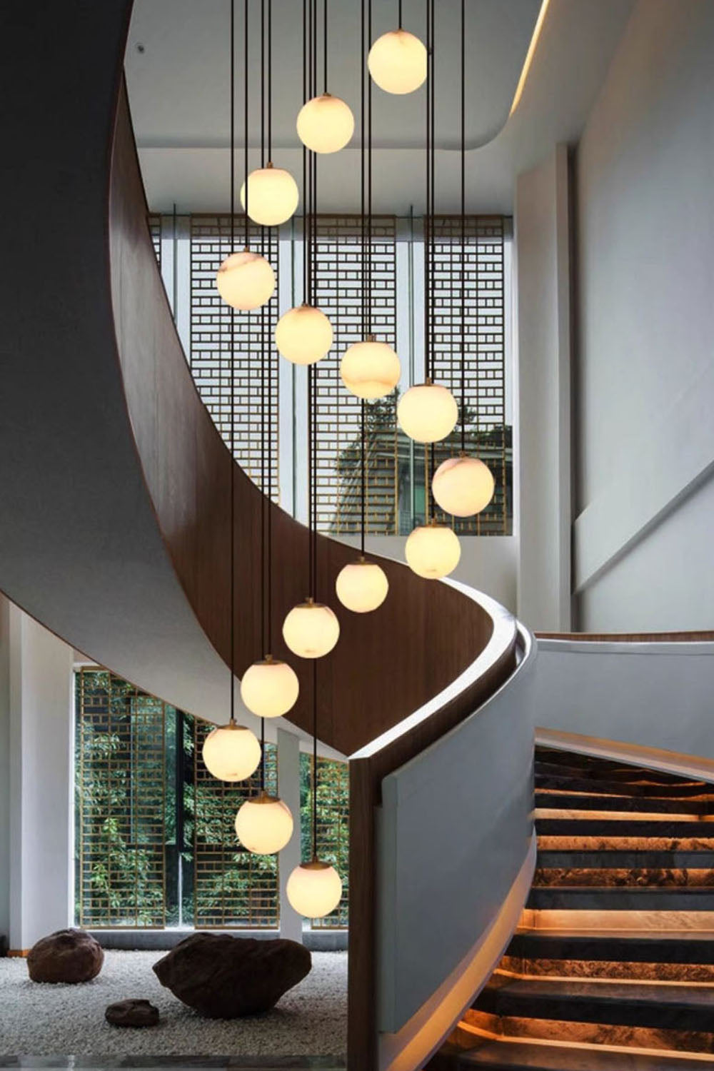 Alabaster Balls Cluster Chandelier - view 5 | everlamps