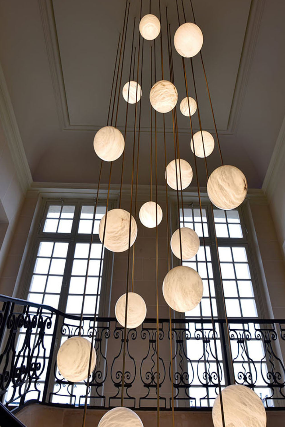Alabaster Balls Cluster Chandelier - view 6 | everlamps