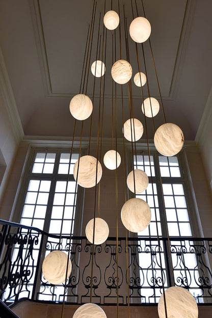 Alabaster Balls Cluster Chandelier - view 6 | everlamps