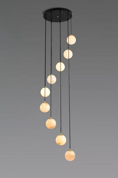 Alabaster Balls Cluster Chandelier - view 24 | everlamps