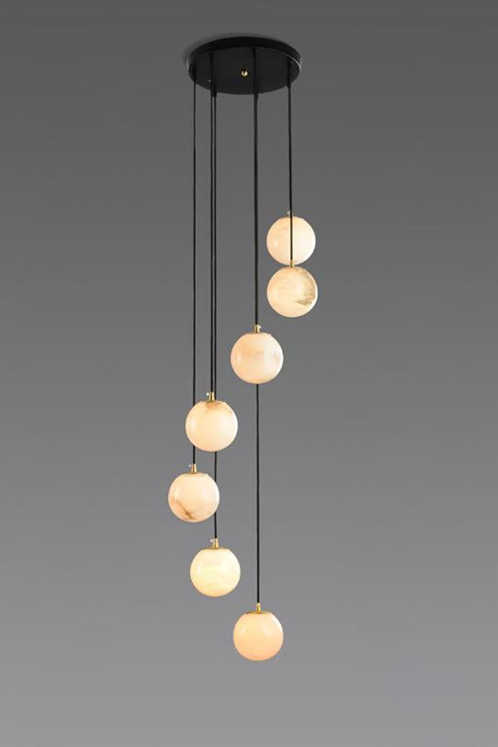 Alabaster Balls Cluster Chandelier - view 25 | everlamps