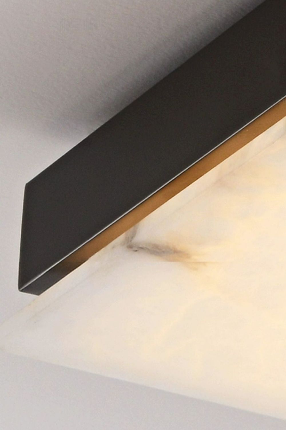 Alabaster Black Square Ceiling Lamp - view 11 | everlamps