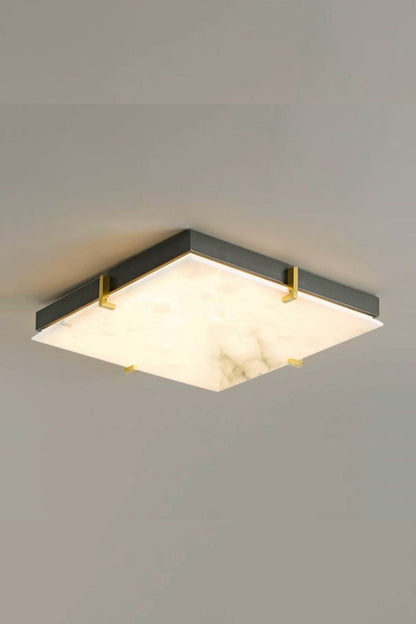 Alabaster Black Square Ceiling Lamp - view 9 | everlamps