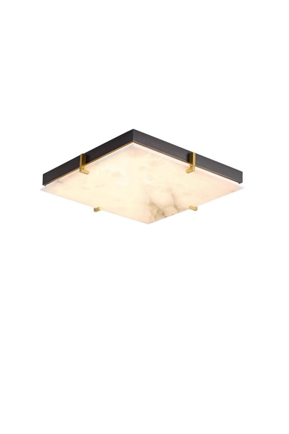 Alabaster Black Square Ceiling Lamp | everlamps