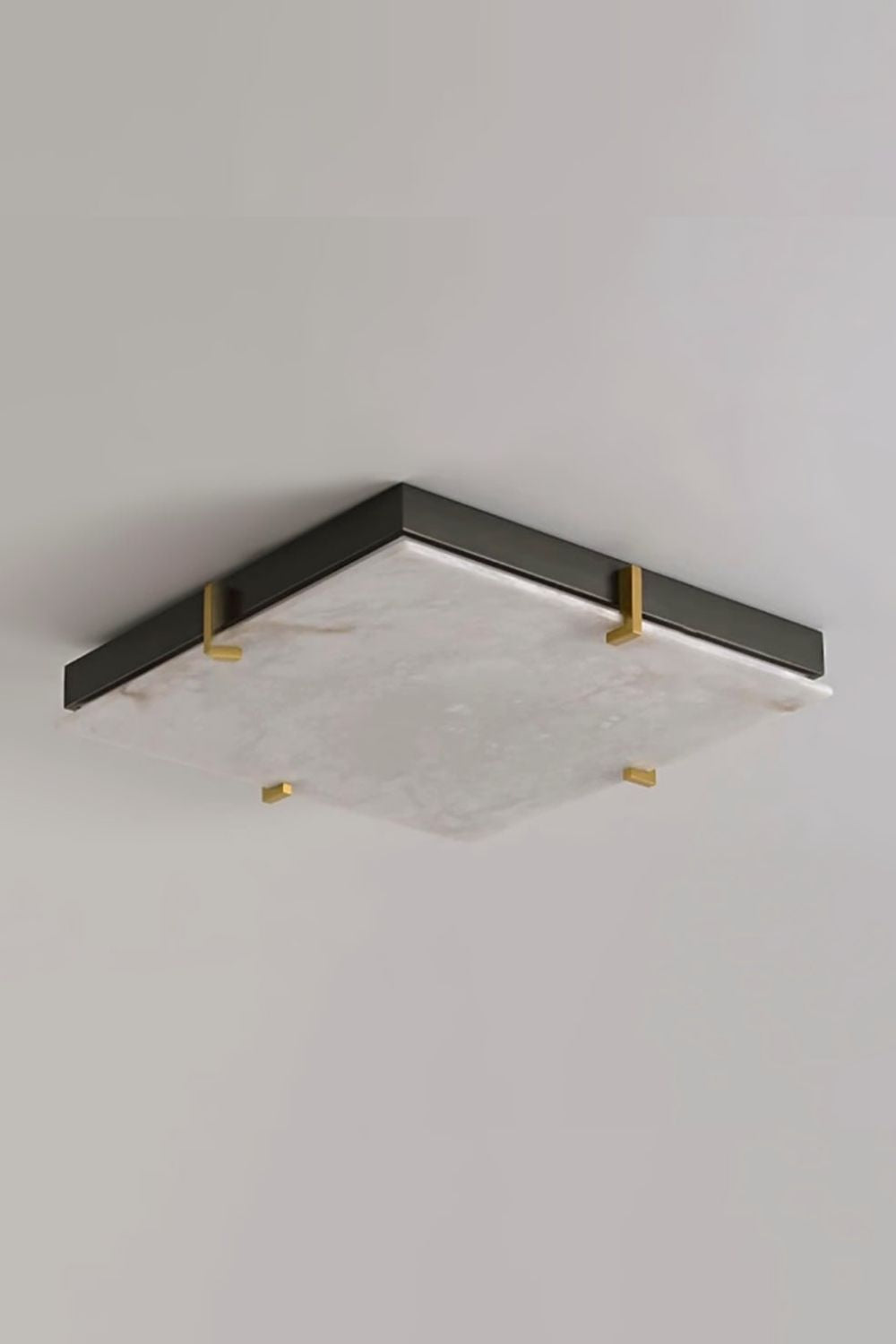 Alabaster Black Square Ceiling Lamp - view 10 | everlamps