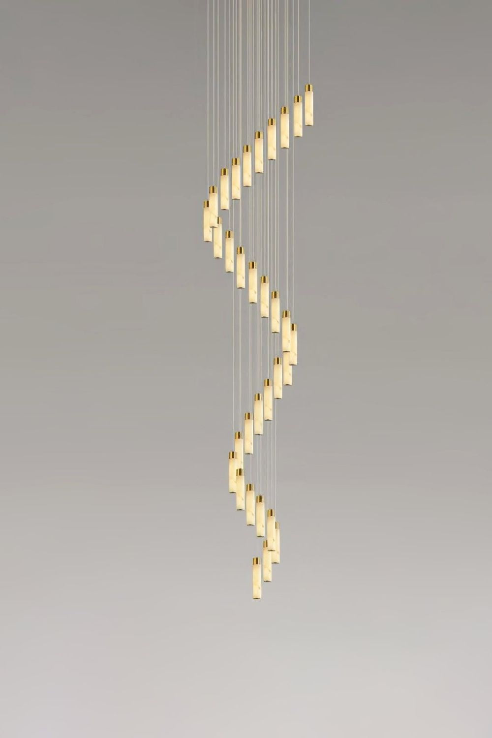 Alabaster Celestial Brass Cascade Chandelier - view 18 | everlamps
