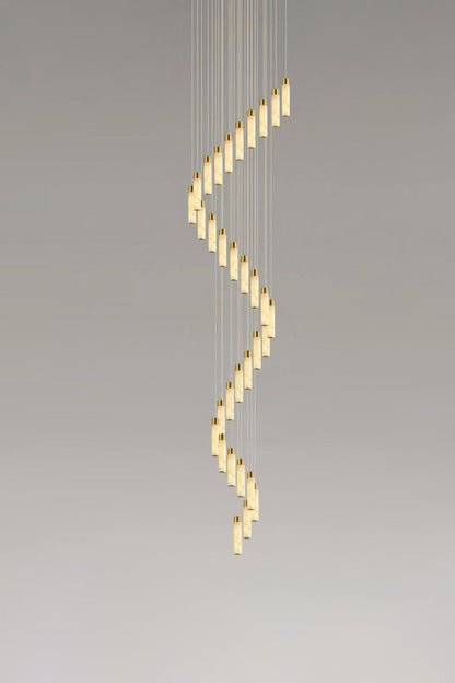 Alabaster Celestial Brass Cascade Chandelier - view 18 | everlamps