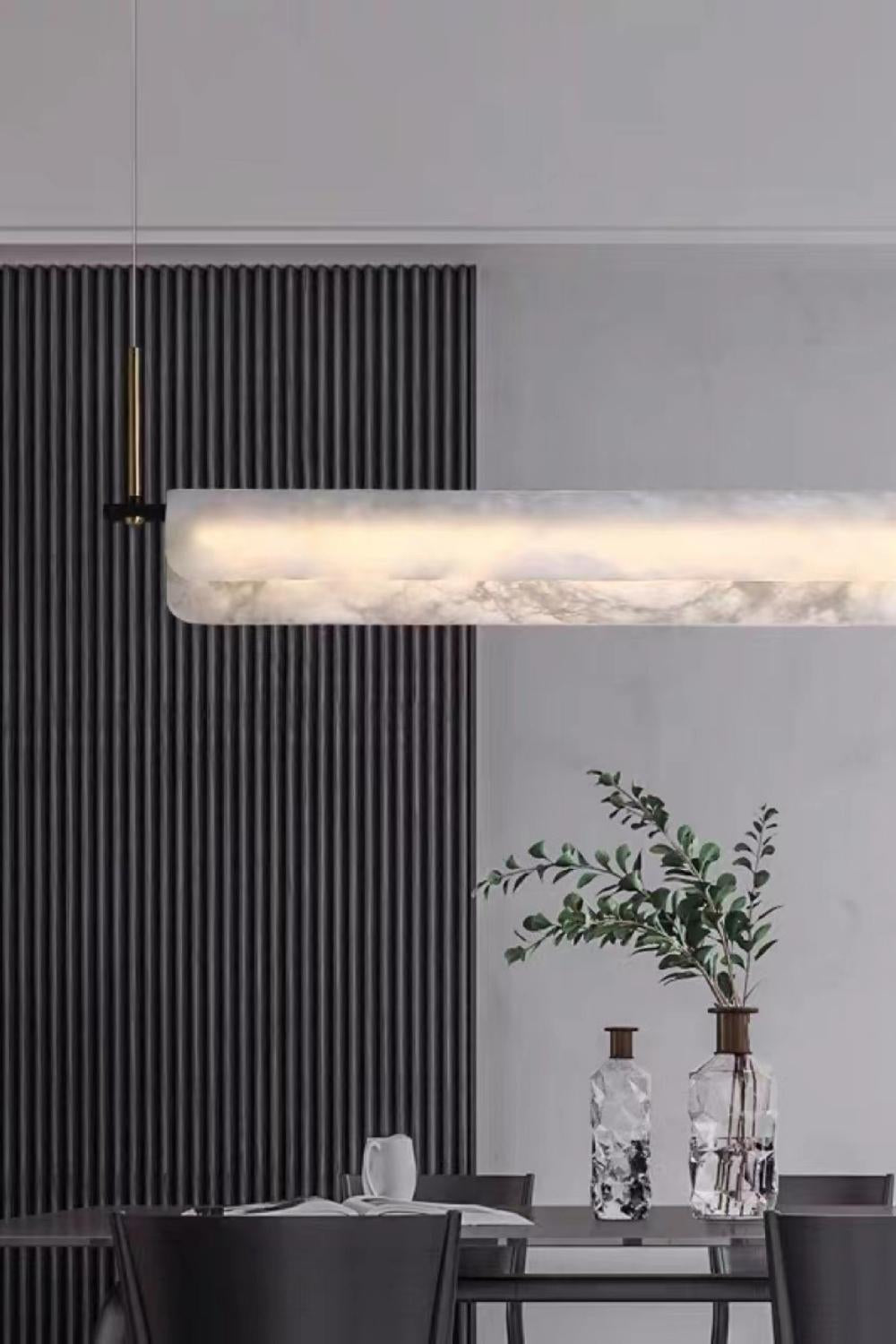 Alabaster Dining Linear Chandelier - everlamps
