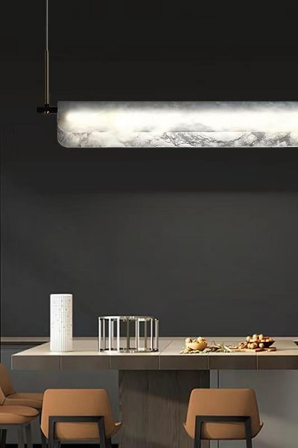 Alabaster Dining Linear Chandelier - everlamps