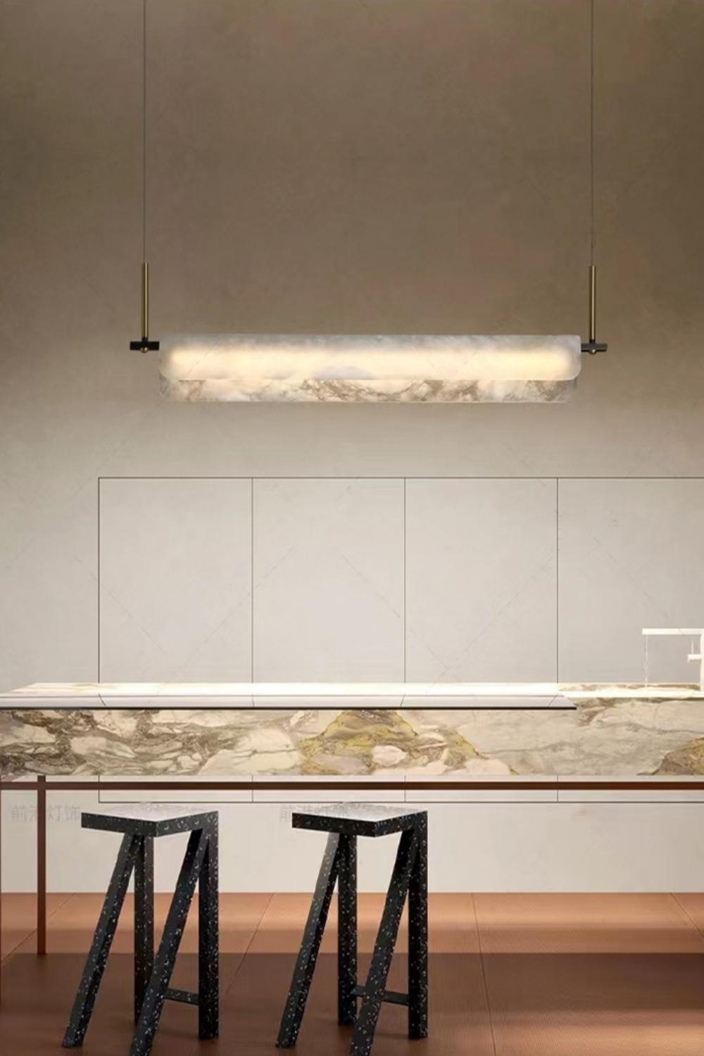 Alabaster Dining Linear Chandelier - everlamps