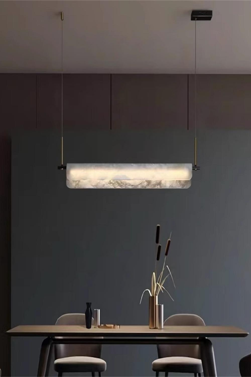 Alabaster Dining Linear Chandelier - everlamps