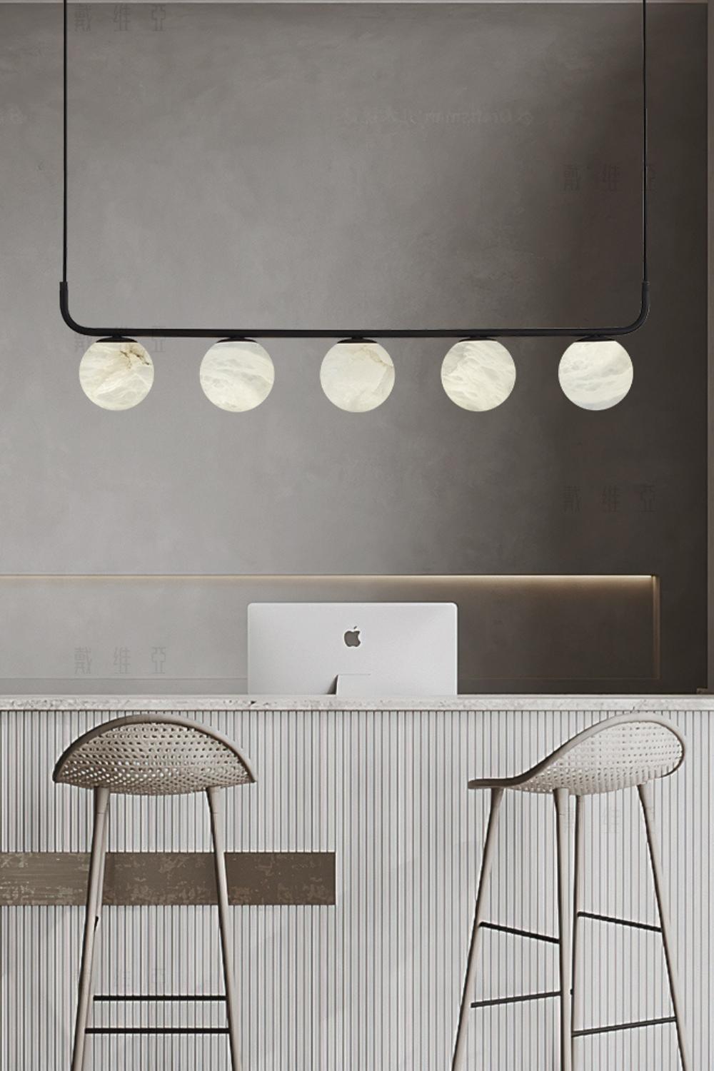 Alabaster Global Linear Pendant - everlamps