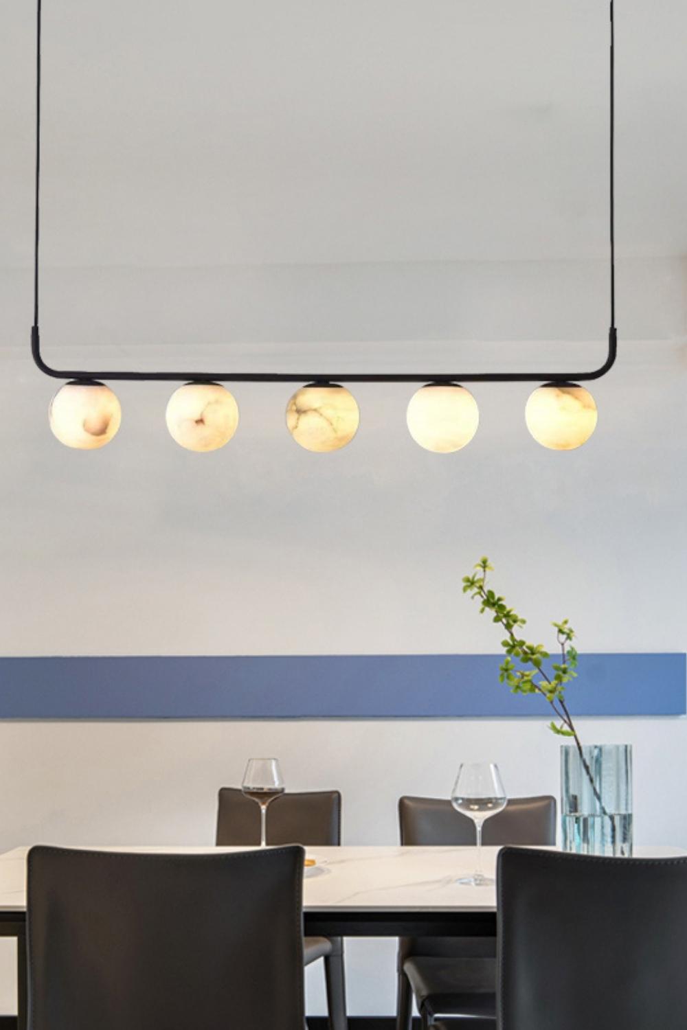 Alabaster Global Linear Pendant - everlamps