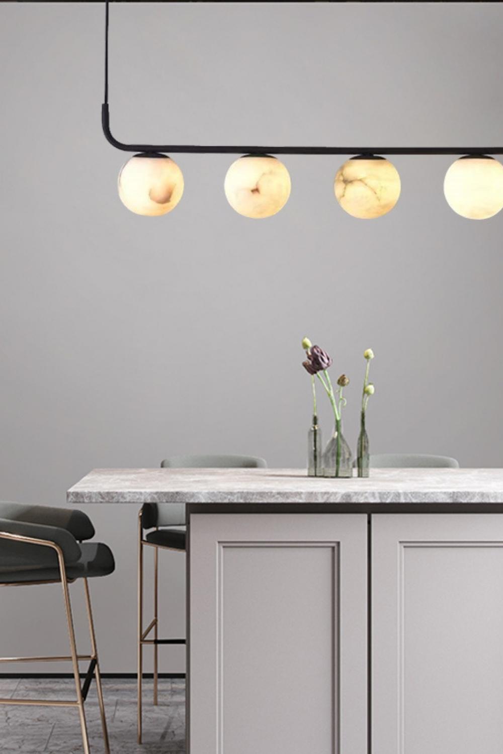 Alabaster Global Linear Pendant - everlamps