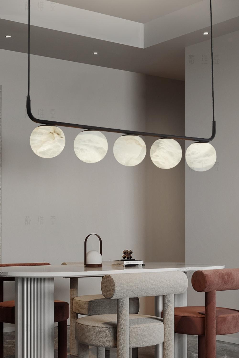 Alabaster Global Linear Pendant - everlamps