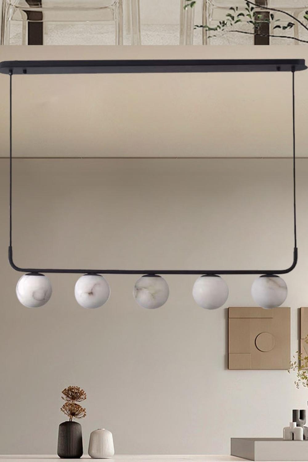 Alabaster Global Linear Pendant - everlamps