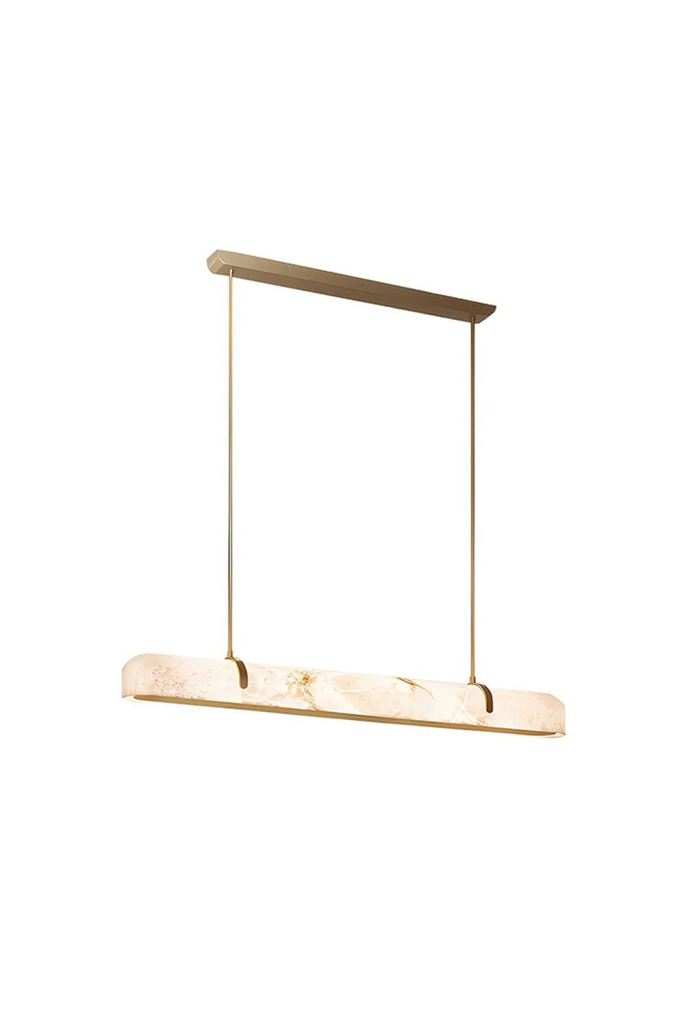 Alabaster Linear Brass Chandelier | everlamps