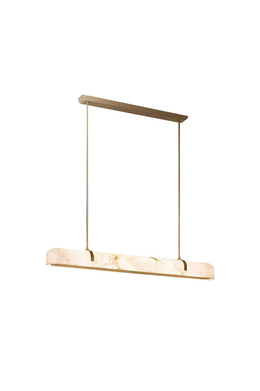 Alabaster Linear Brass Chandelier | everlamps