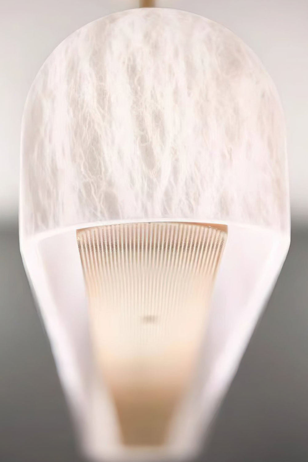 Alabaster Linear Brass Chandelier - view 9 | everlamps