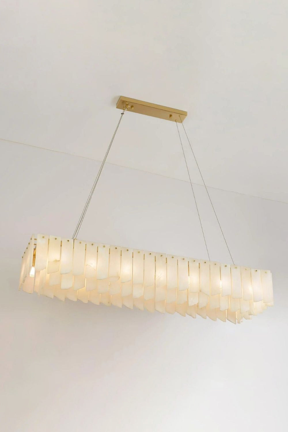 Alabaster Modern Cascade Tiered Chandelier - view 11 | everlamps