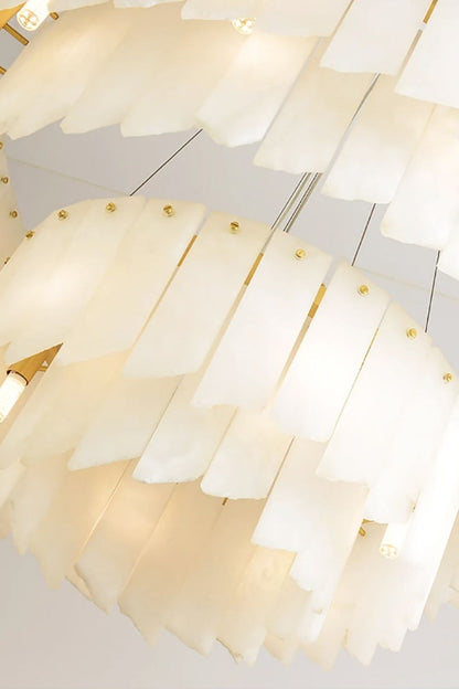 Alabaster Modern Cascade Tiered Chandelier - view 14 | everlamps