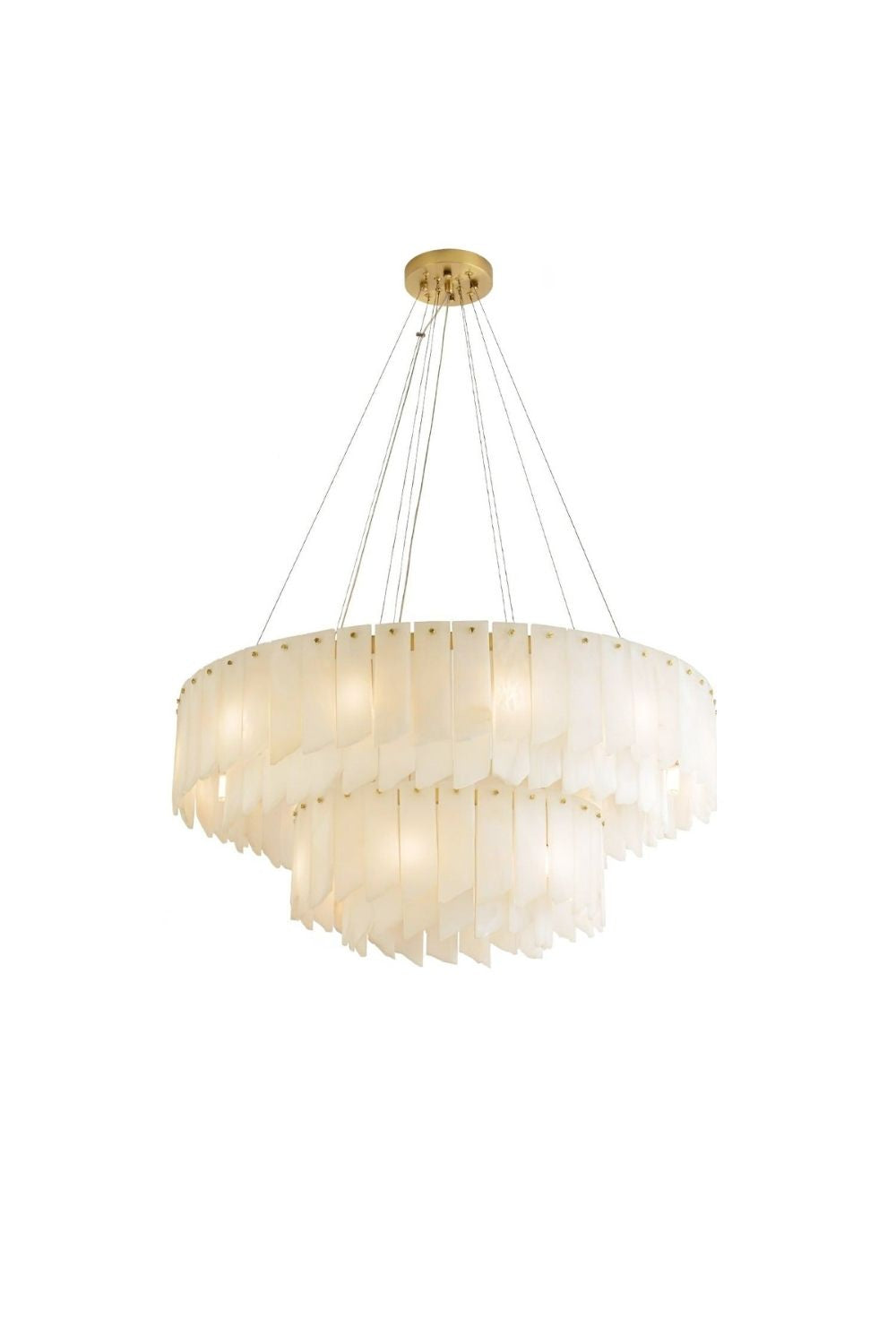 Alabaster Modern Cascade Tiered Chandelier - view 15 | everlamps
