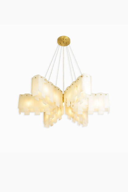 Alabaster Modern Cascade Tiered Chandelier - view 16 | everlamps