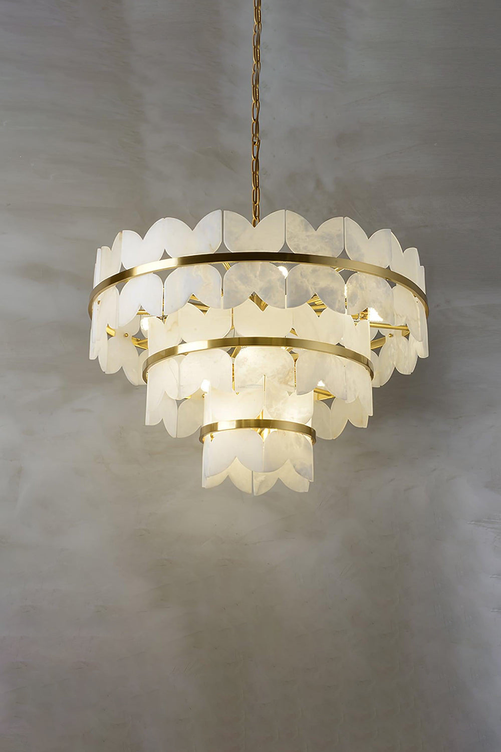 Alabaster Petal Tier Chandelier - view 8 | everlamps