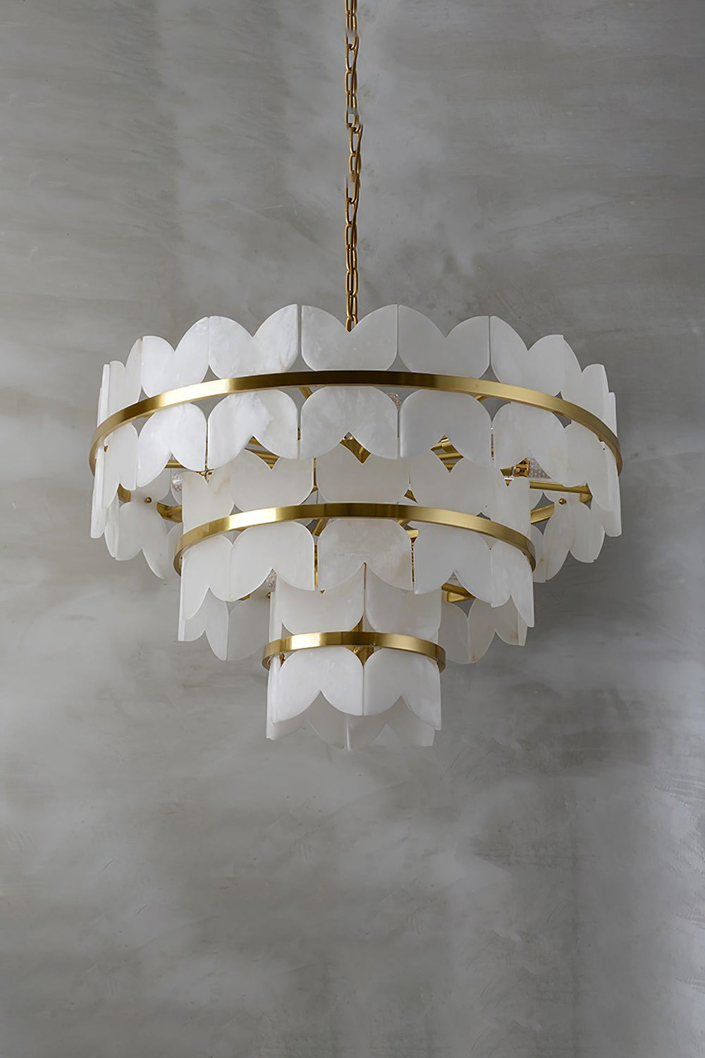 Alabaster Petal Tier Chandelier - view 17 | everlamps