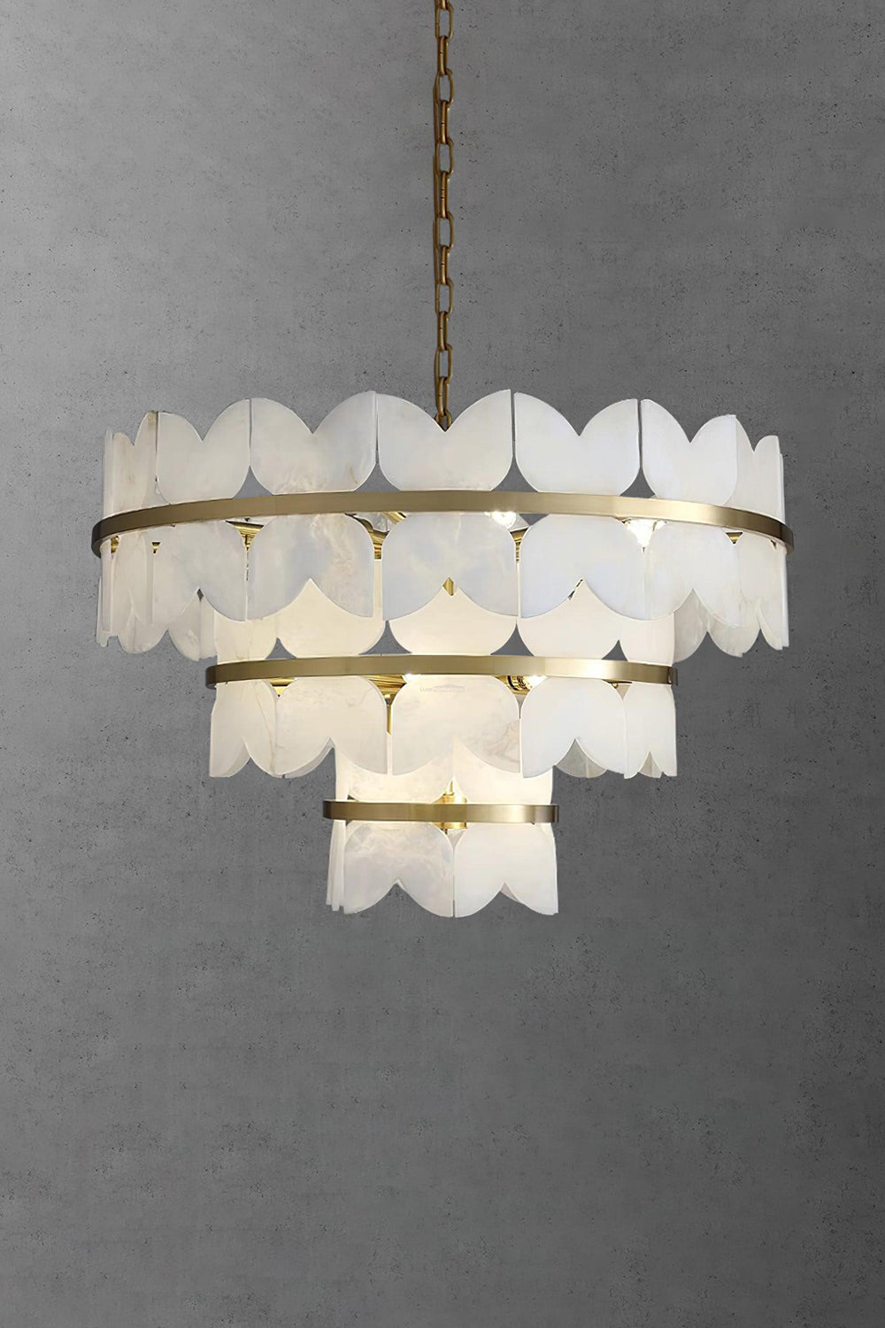 Alabaster Petal Tier Chandelier - view 12 | everlamps