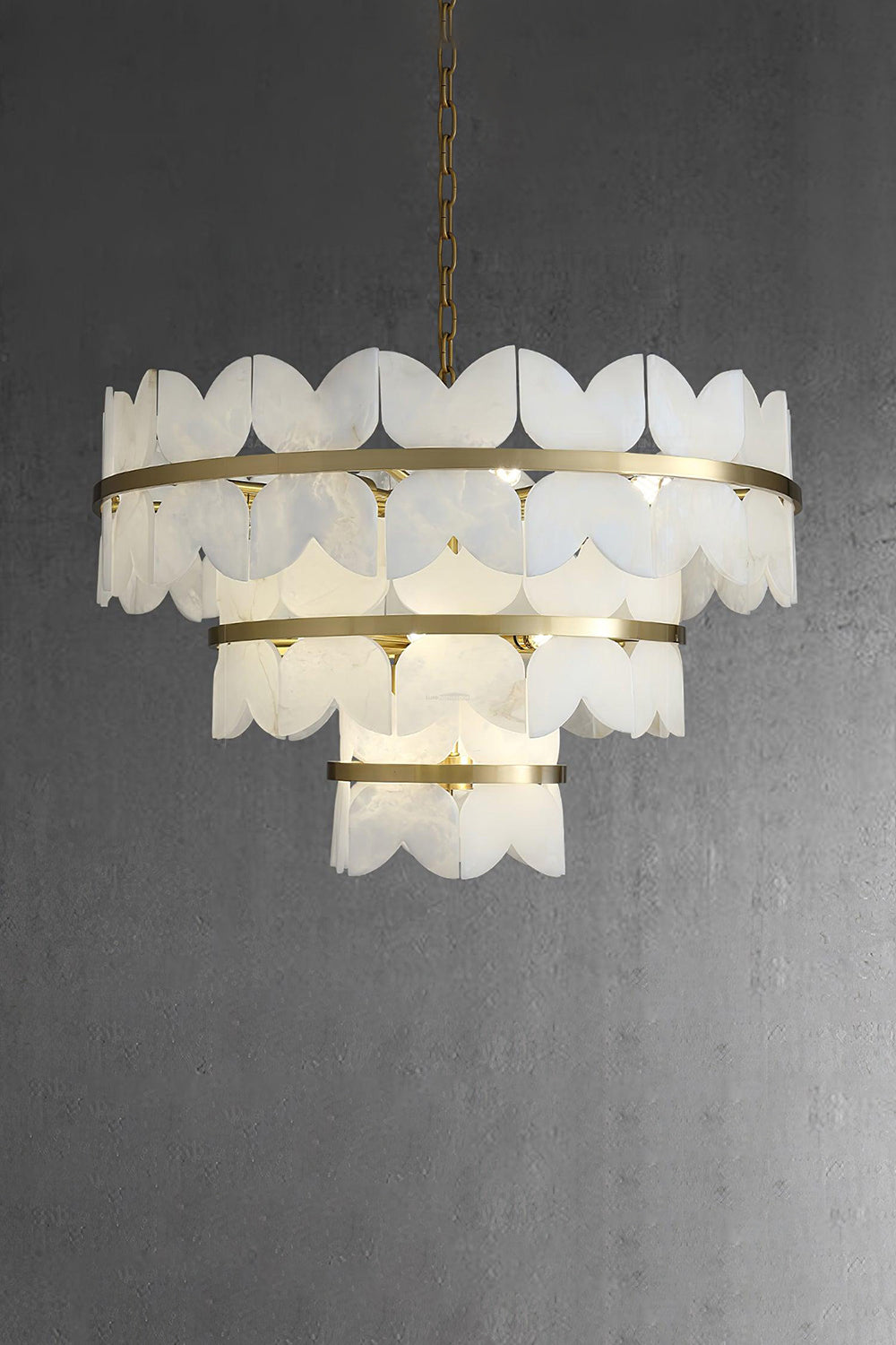 Alabaster Petal Tier Chandelier - view 14 | everlamps