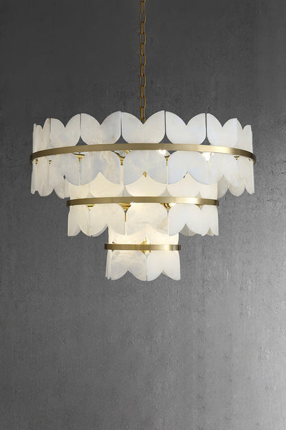 Alabaster Petal Tier Chandelier - view 14 | everlamps