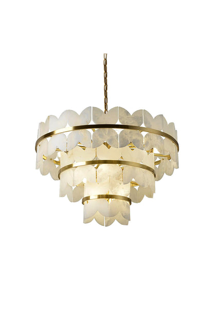 Alabaster Petal Tier Chandelier | everlamps