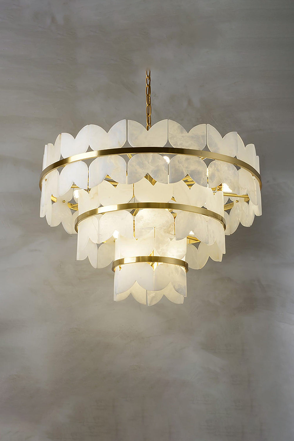 Alabaster Petal Tier Chandelier - view 15 | everlamps