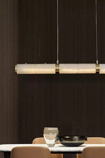 Alabaster Pillar Linear Chandelier - everlamps