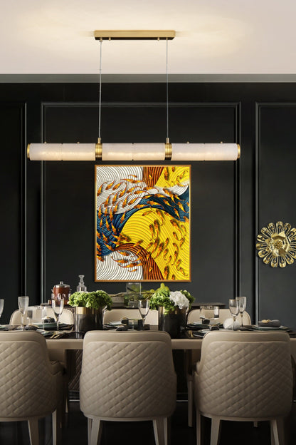 Alabaster Pillar Linear Chandelier - everlamps
