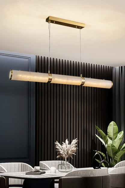 Alabaster Pillar Linear Chandelier - everlamps