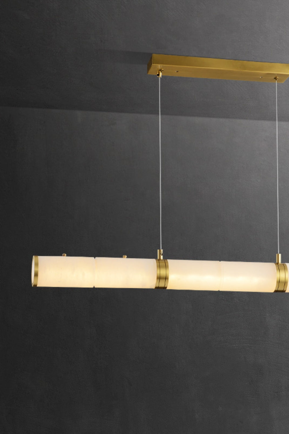 Alabaster Pillar Linear Chandelier - everlamps