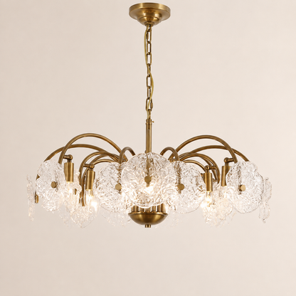 Alon Vintage Glass Tiered Chandelier  27”D 32“D