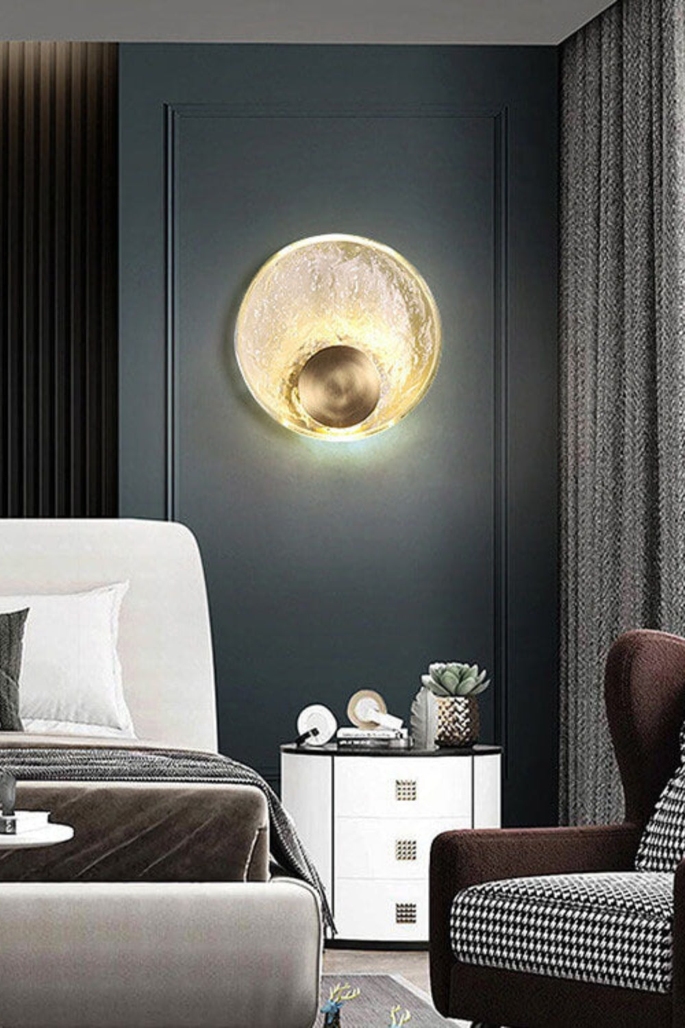 Round Alpes Glass Wall Sconce - view 4 | everlamps