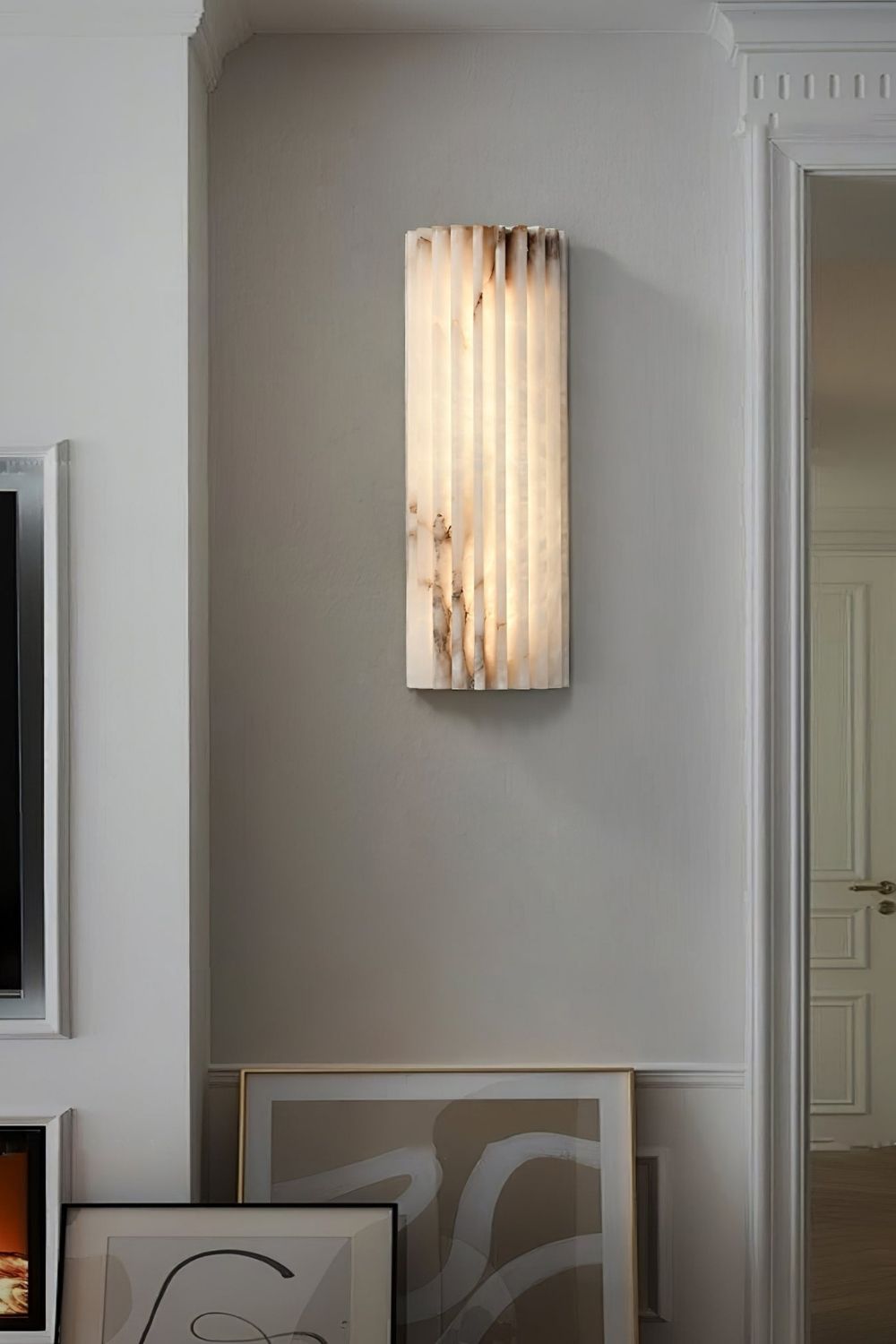 Alvia Alabaster Wall Light - view 4 | everlamps