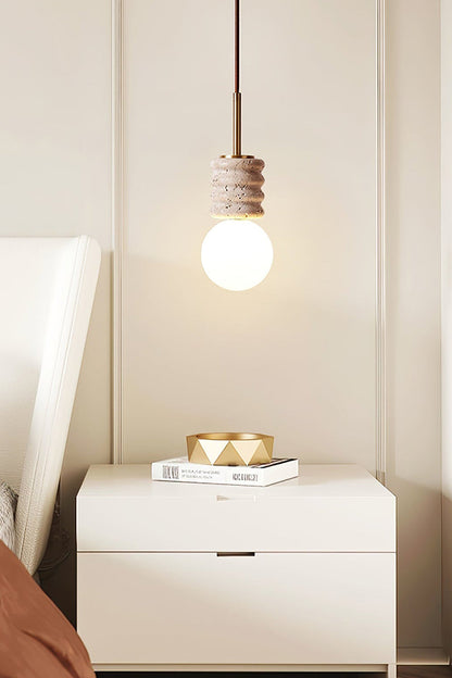 Alvia Travertine Pendant Lamp - view 6 | everlamps